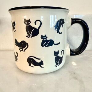 RARE! NWT Prima Design Black Cat Lovers Mug Ceramic Coffee Cup